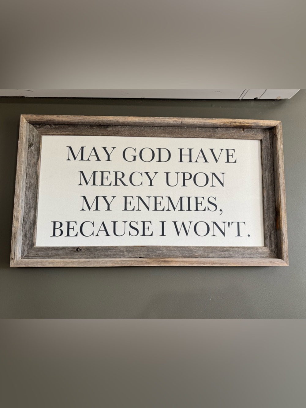 Rustic Inspirational Black and White Wall Art Size 12X24